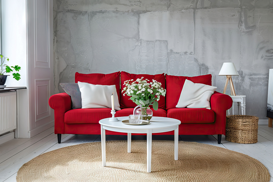 Jaki dywan do czerwonej kanapy? Najlepsze połączenia